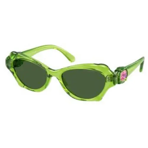 SK 6050 Transparent Green / Dark 108971 Size 52 Sunglasses by Swarovski
