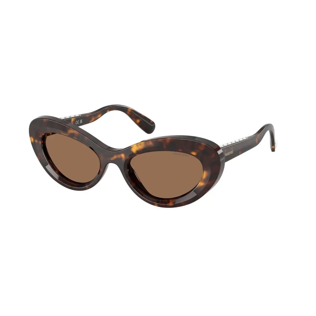 Swarovski SK 6061 U Havana / Dark Brown 100273 Size 51 Sunglasses
