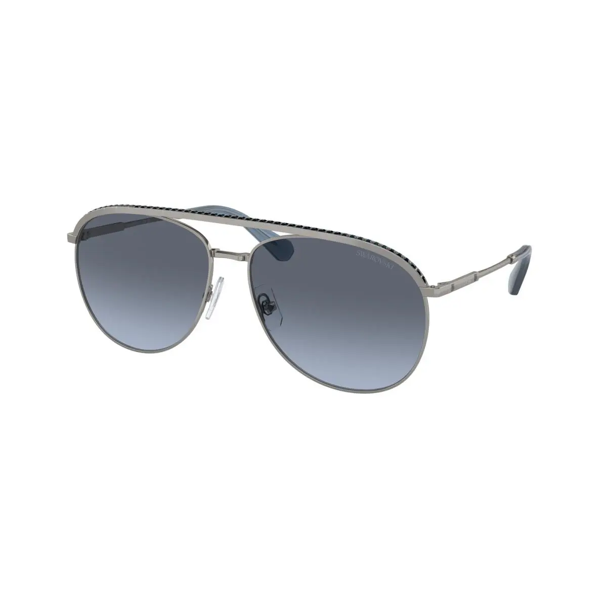 Swarovski SK 7005 Gunmetal Blue Gradient Grey 40098F Size 58 Sunglasses