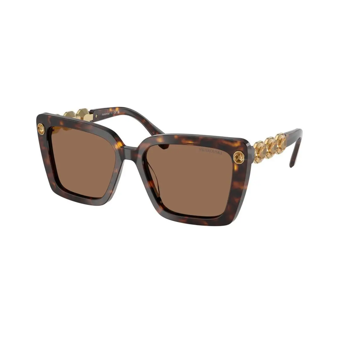 Swarovski SK 6032 Havana / Dark Brown 100273 Size 55 Sunglasses