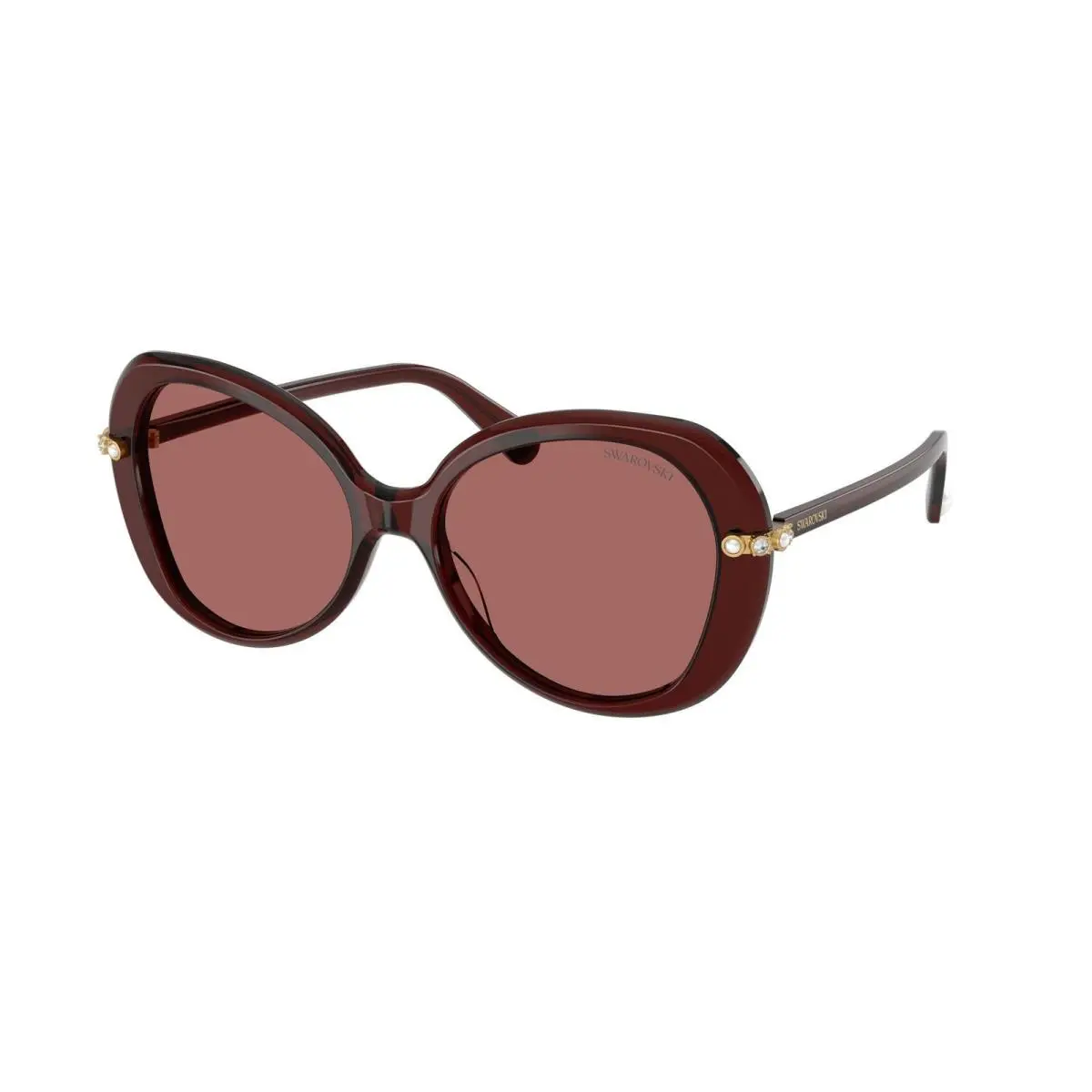 Swarovski SK 6059 Transparent Burgundy / Dark Violet 109869 Size 55 Sunglasses