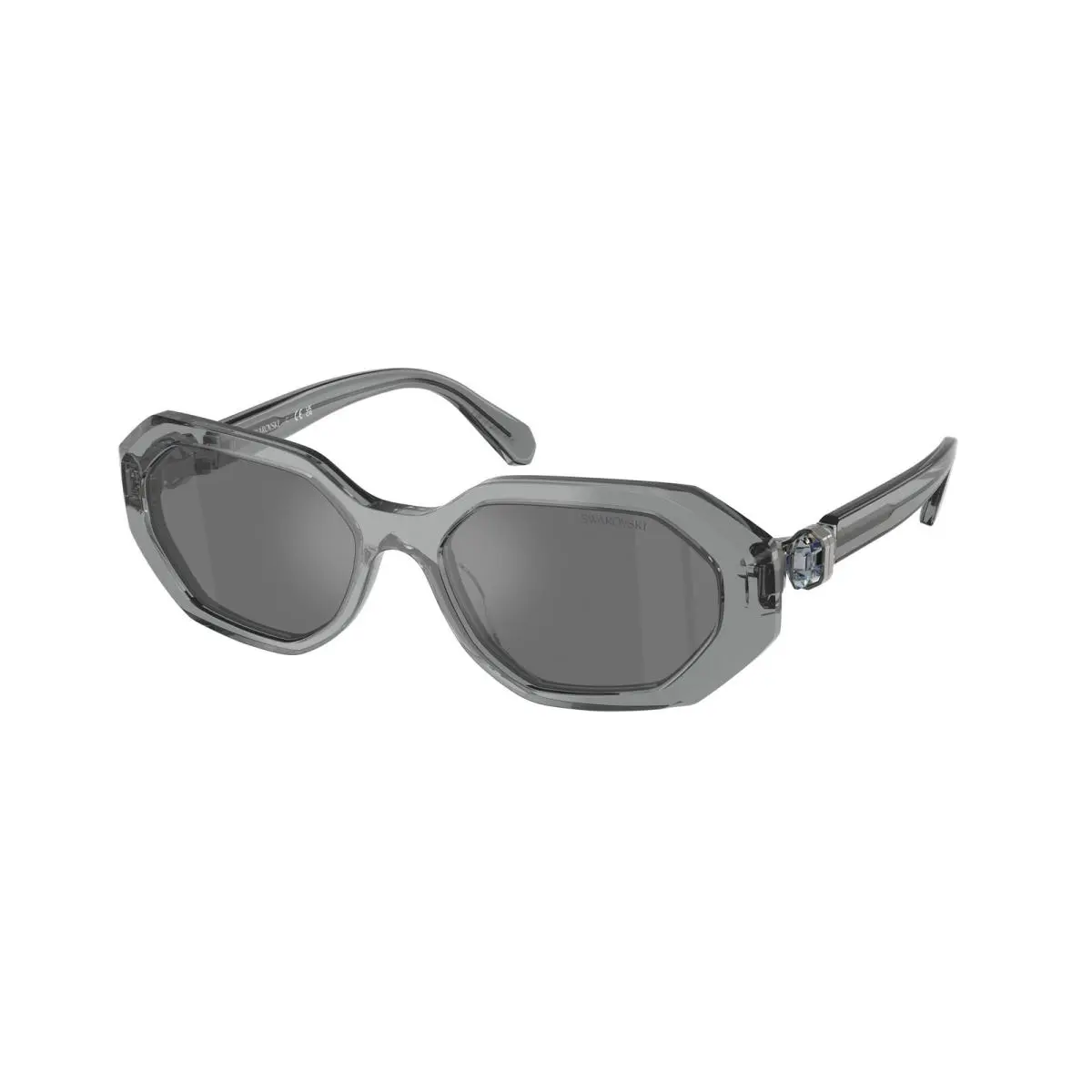 SK 6028 Transparent Dark Grey / Mirror Black 10626G Size 54 Sunglasses by Swarovski