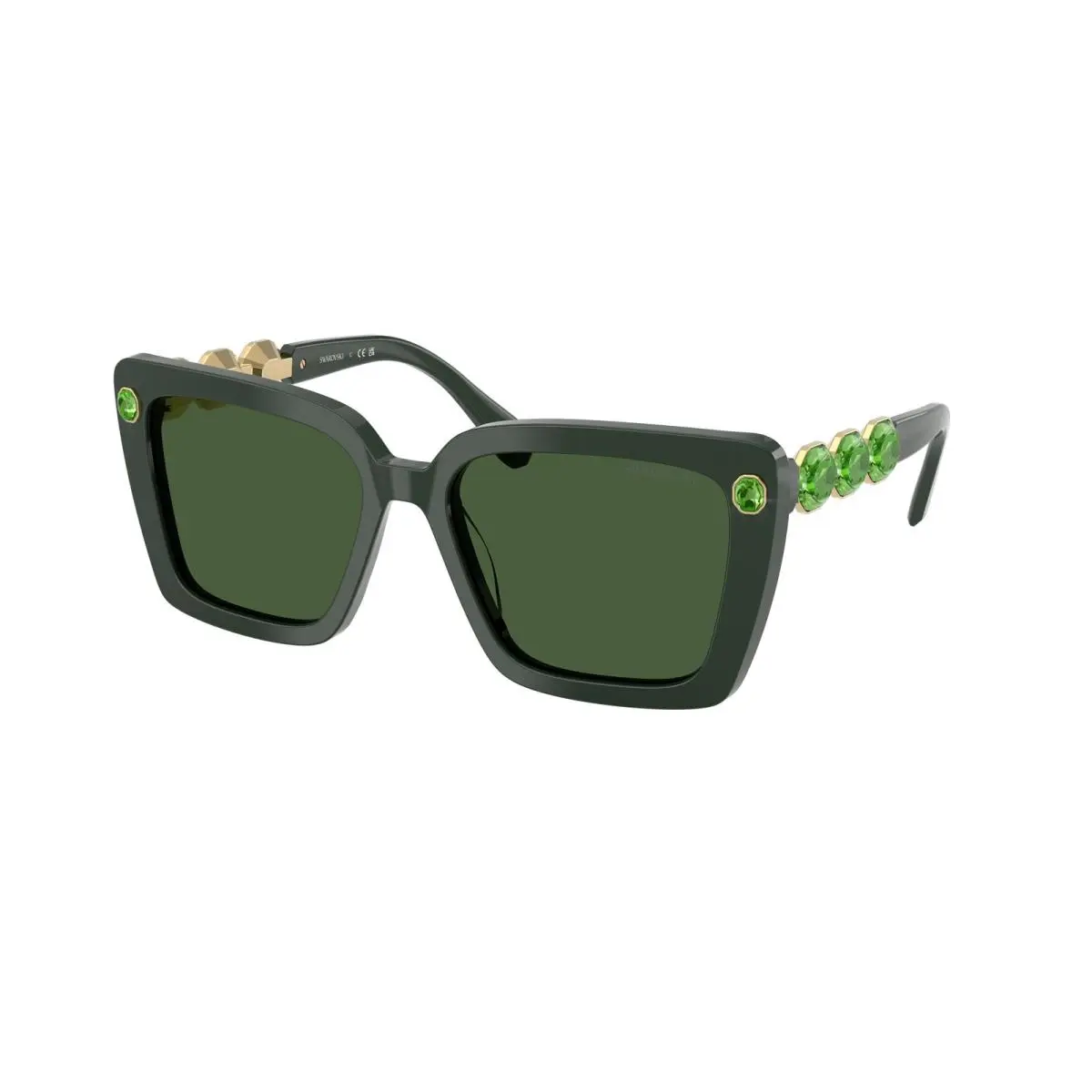 SK 6032 Green / Dark Polyamide Standard 102671 Size 55 Sunglasses by Swarovski