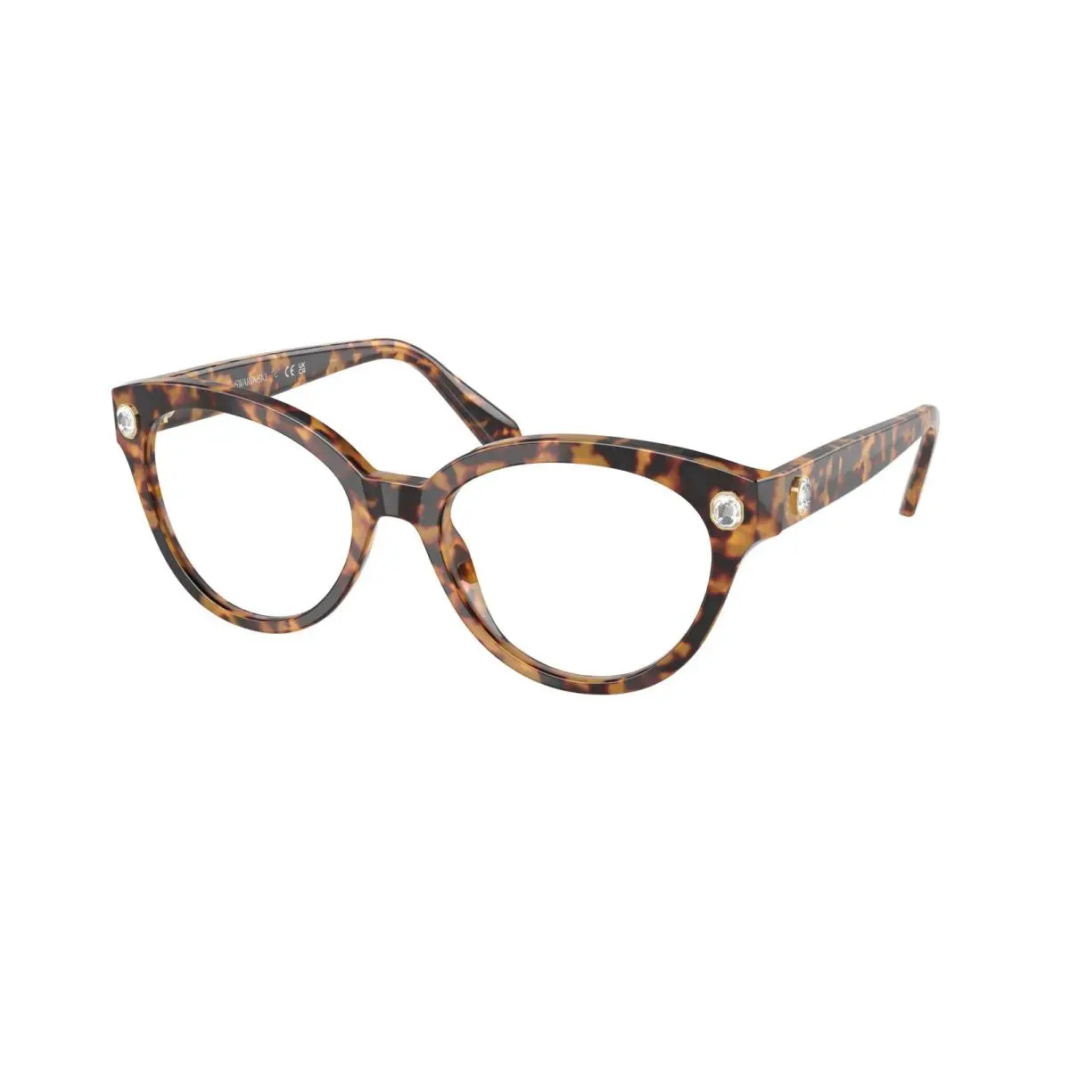SK 2037 Light Havana Demo Lens 1040 Size 54 Eyeglasses by Swarovski