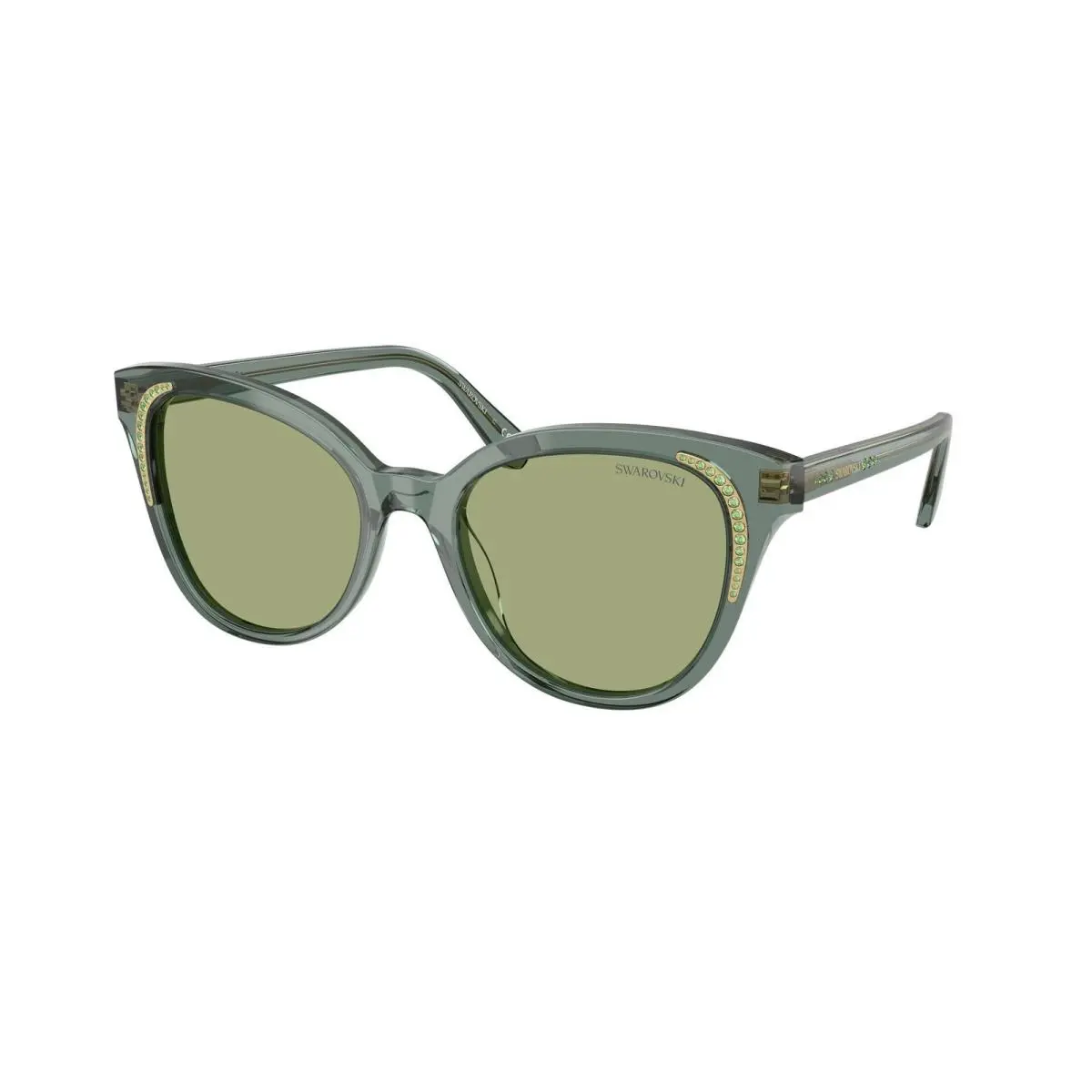 Swarovski SK 6031 Transparent Green / Dark 104382 Size 53 Sunglasses