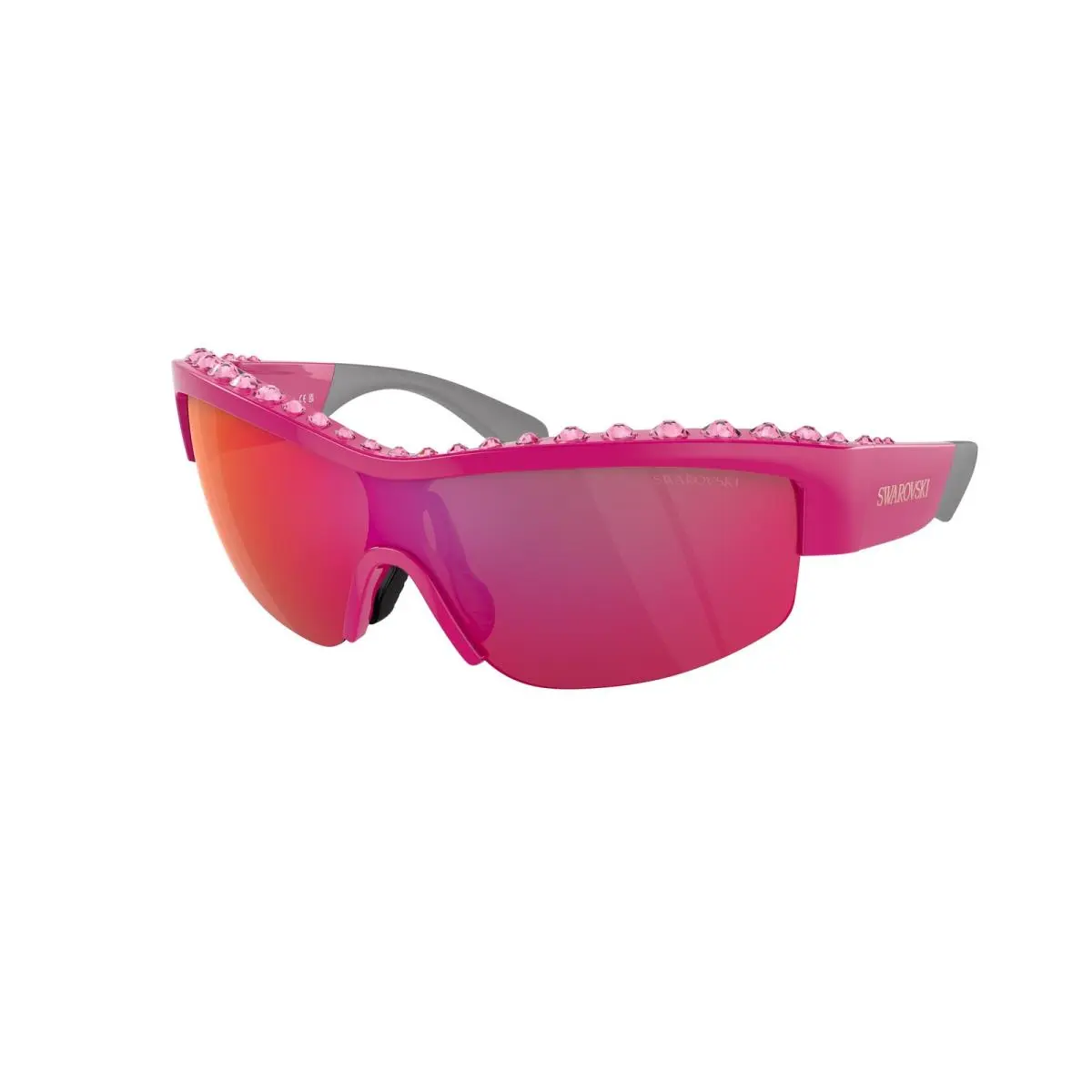 Swarovski SK 6014 Rose / Brown Mirror Orange 10376Q Size 38 Sunglasses