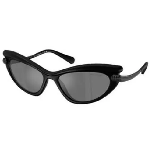 Swarovski SK 6038 Matte Black / Grey Mirror 10396G Size 56 Sunglasses