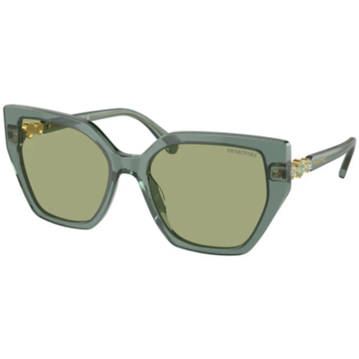 SK 6016 Transparent Green / Dark 104382 Size 56 Sunglasses by Swarovski