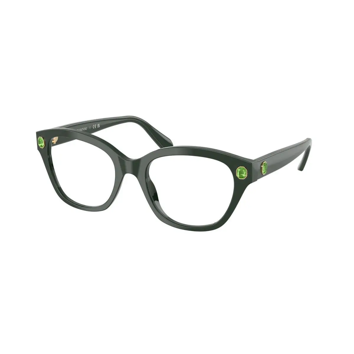 SK 2038 Dark Green Demo Lens 1026 Size 53 Eyeglasses by Swarovski