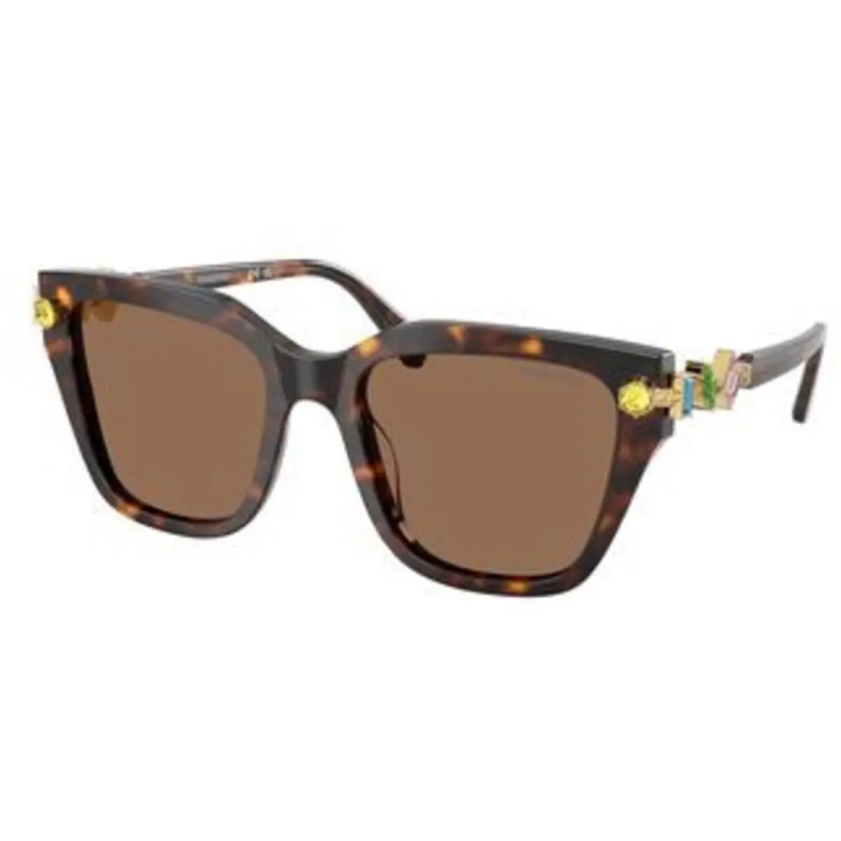 SK 6041 Havana / Dark Brown 100273 Size 53 Sunglasses by Swarovski