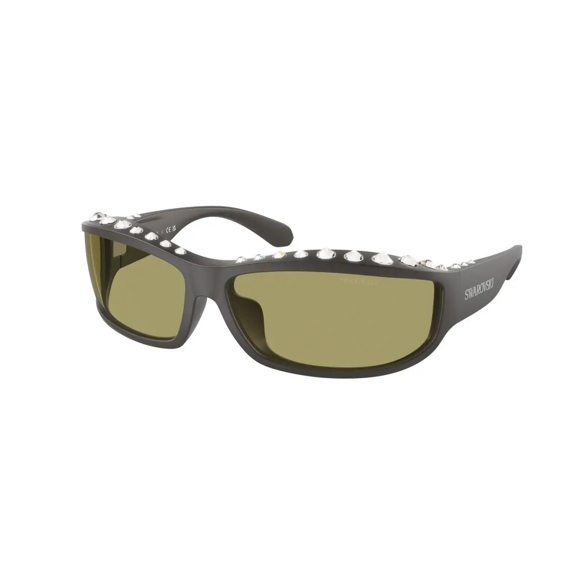 Swarovski SK 6009 Dark Grey Green 102182 Size 73 Sunglasses