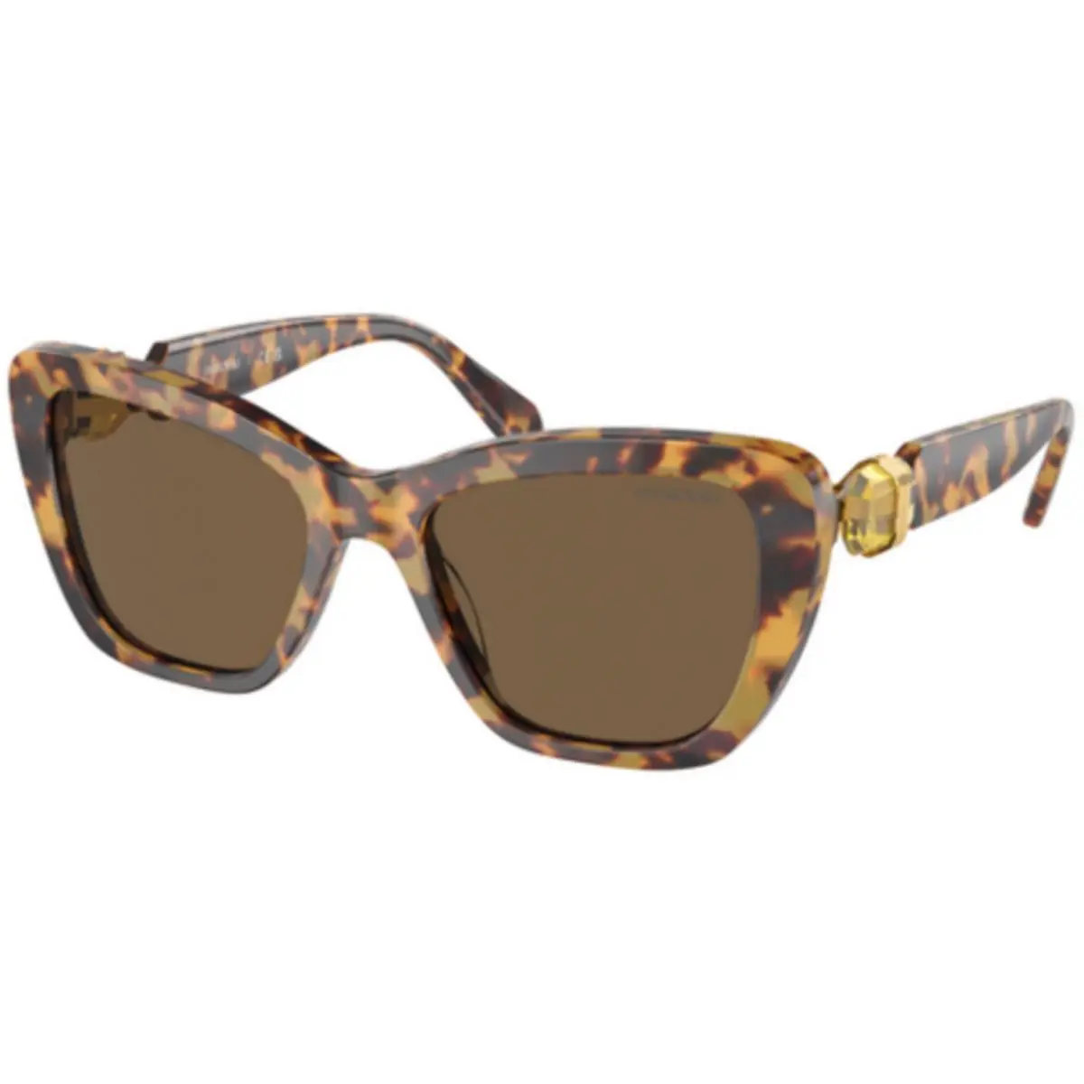 SK 6018 Havana Media / Dark Brown 104073 Size 52 Sunglasses by Swarovski