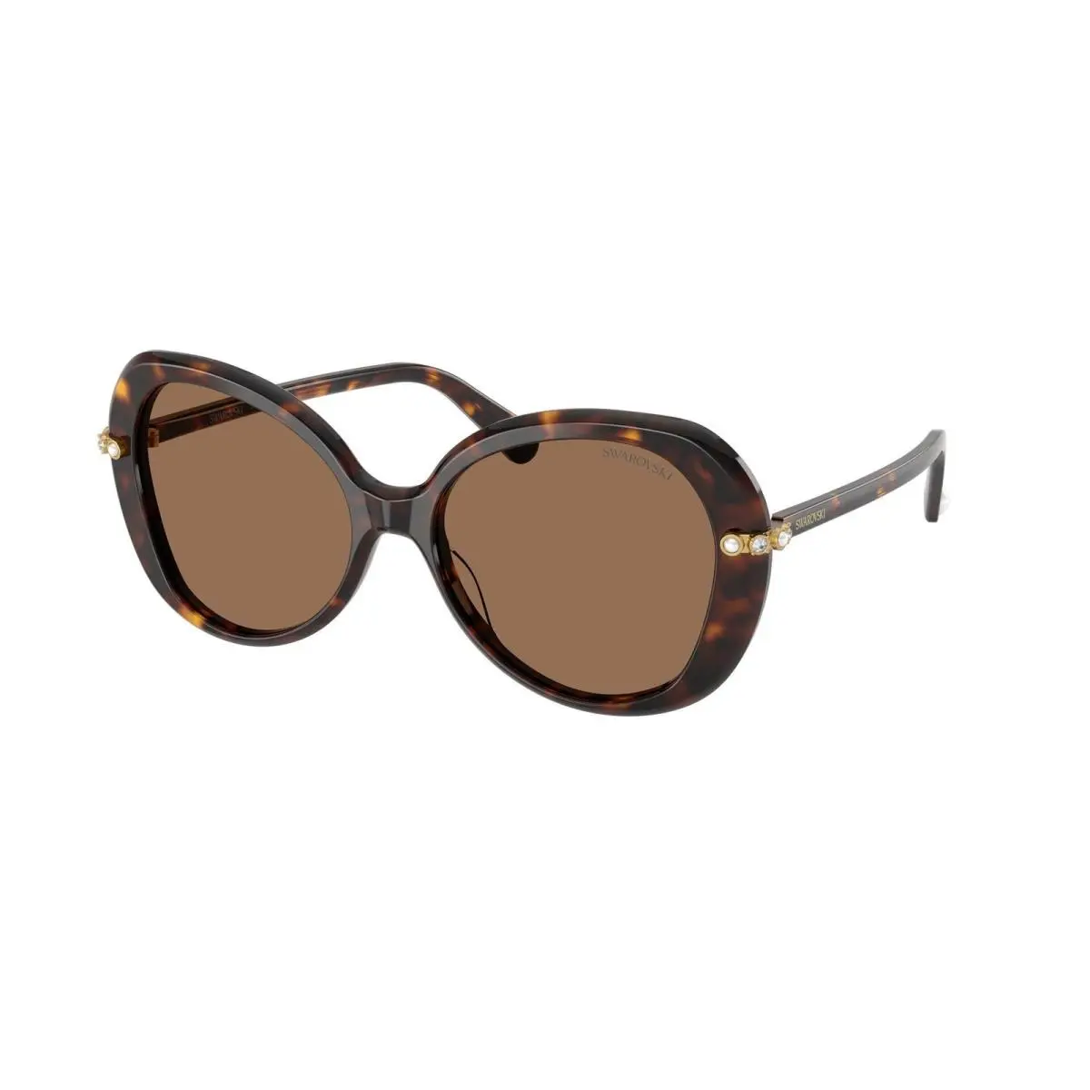 Swarovski SK 6059 Havana / Dark Brown 100273 Size 55 Sunglasses