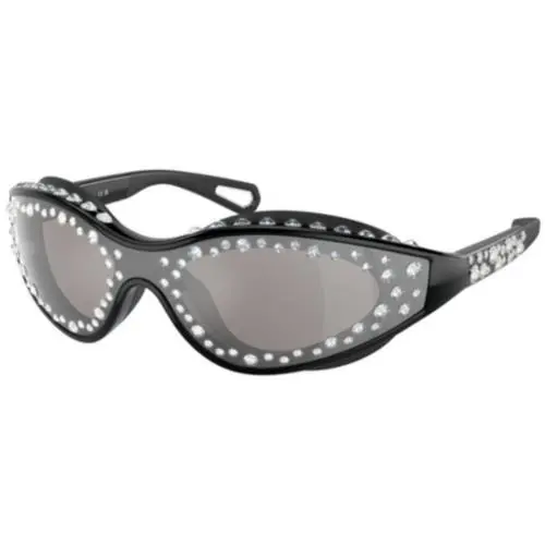 Swarovski SK 6024 Black / Light Grey Mirror Silver 10016G Size 42 Sunglasses