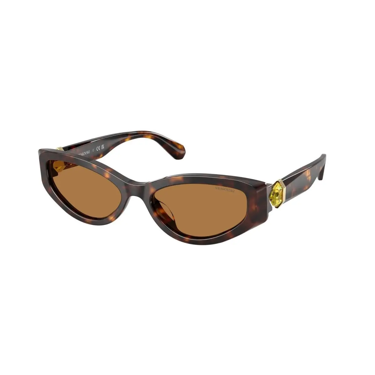 Swarovski SK 6045 U Havana / Bronze Polyamide Standard 100273 Size 55 Sunglasses