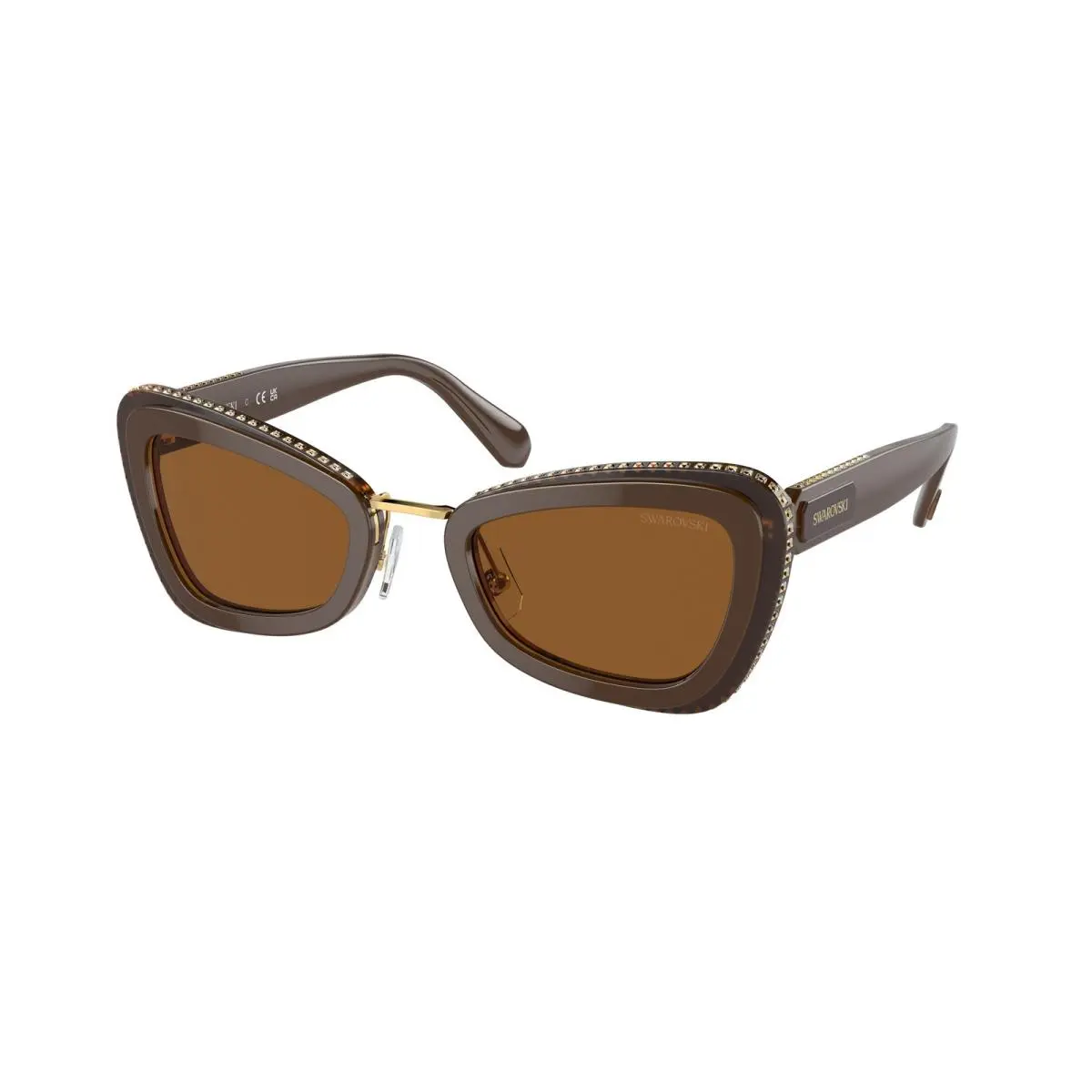 Swarovski SK 6012 Brown Light Dark 101173 Size 52 Sunglasses