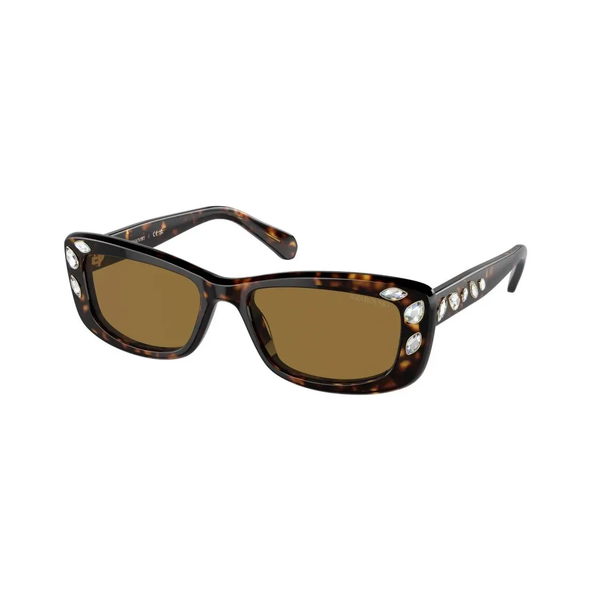 Swarovski SK 6008 Dark Havana Bronze 100273 Size 54 Sunglasses