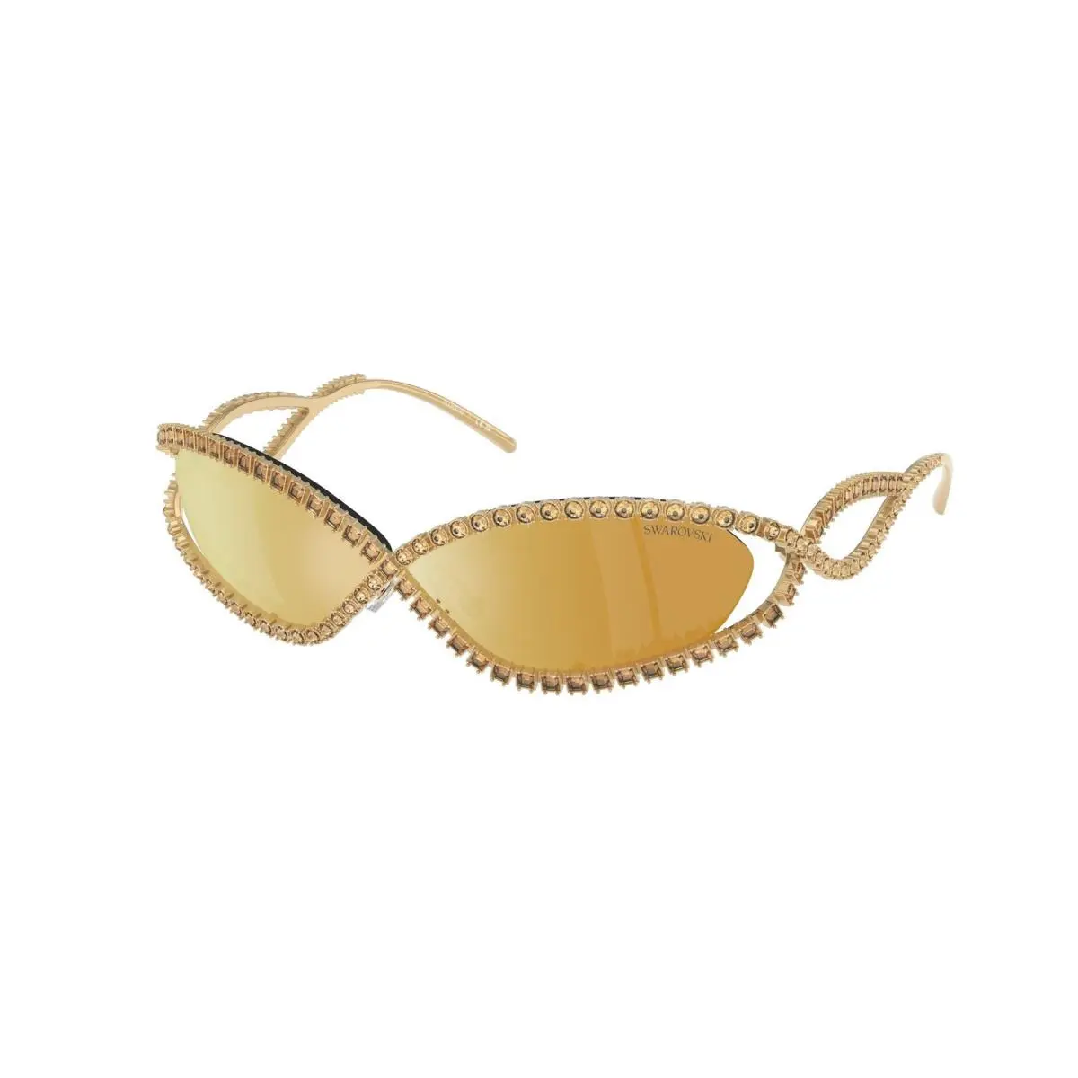 Swarovski SK 7024 Gold / Brown Mirror 40047P Size 65 Sunglasses