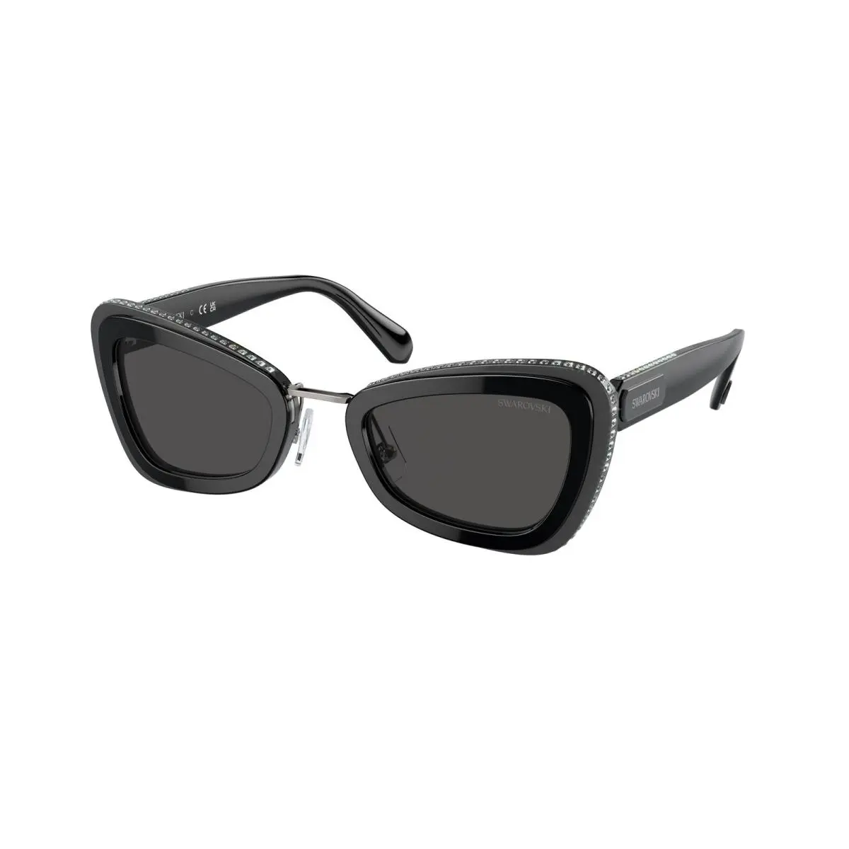 Swarovski SK 6012 Black/grey Dark Grey 101087 Size 52 Sunglasses