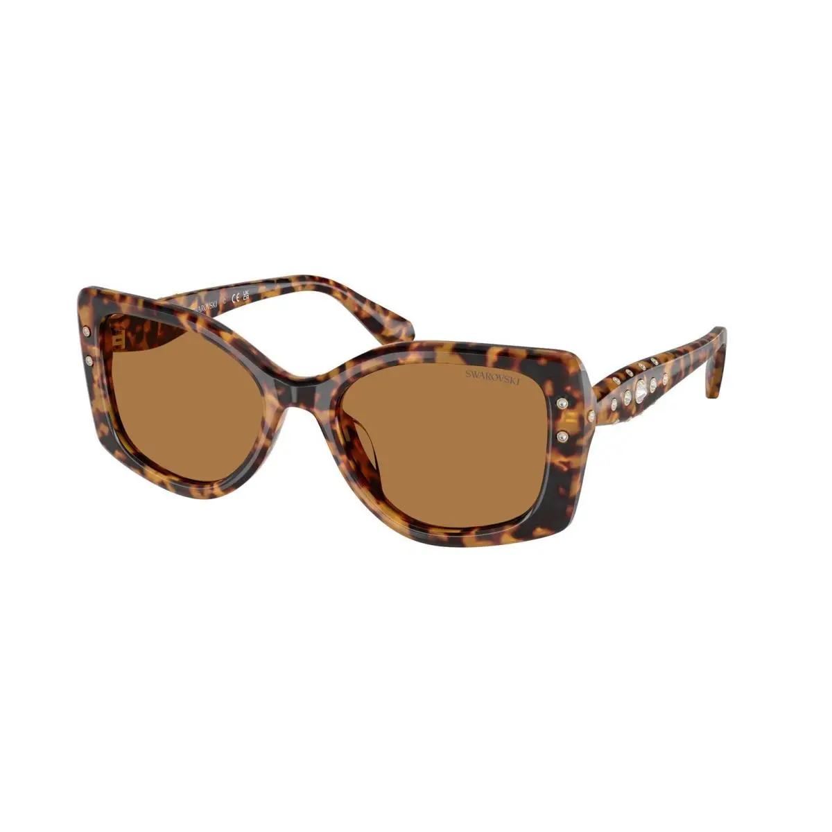 SK 6058 U Light Havana / Bronze 104073 Size 54 Sunglasses by Swarovski