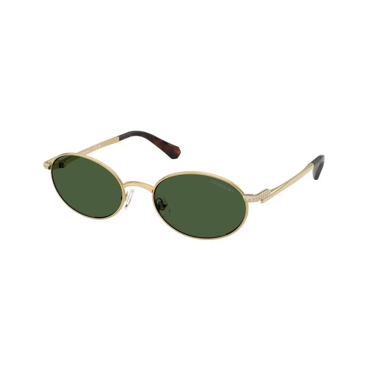 Swarovski SK 7033 Gold / Dark Green Polyamide Standard 400471 Size 53 Sunglasses