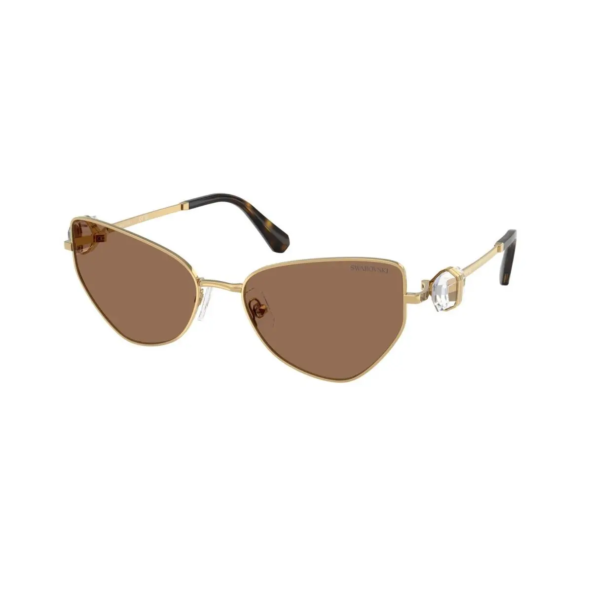 Swarovski SK 7003 Gold / Dark Brown 400473 Size 57 Sunglasses