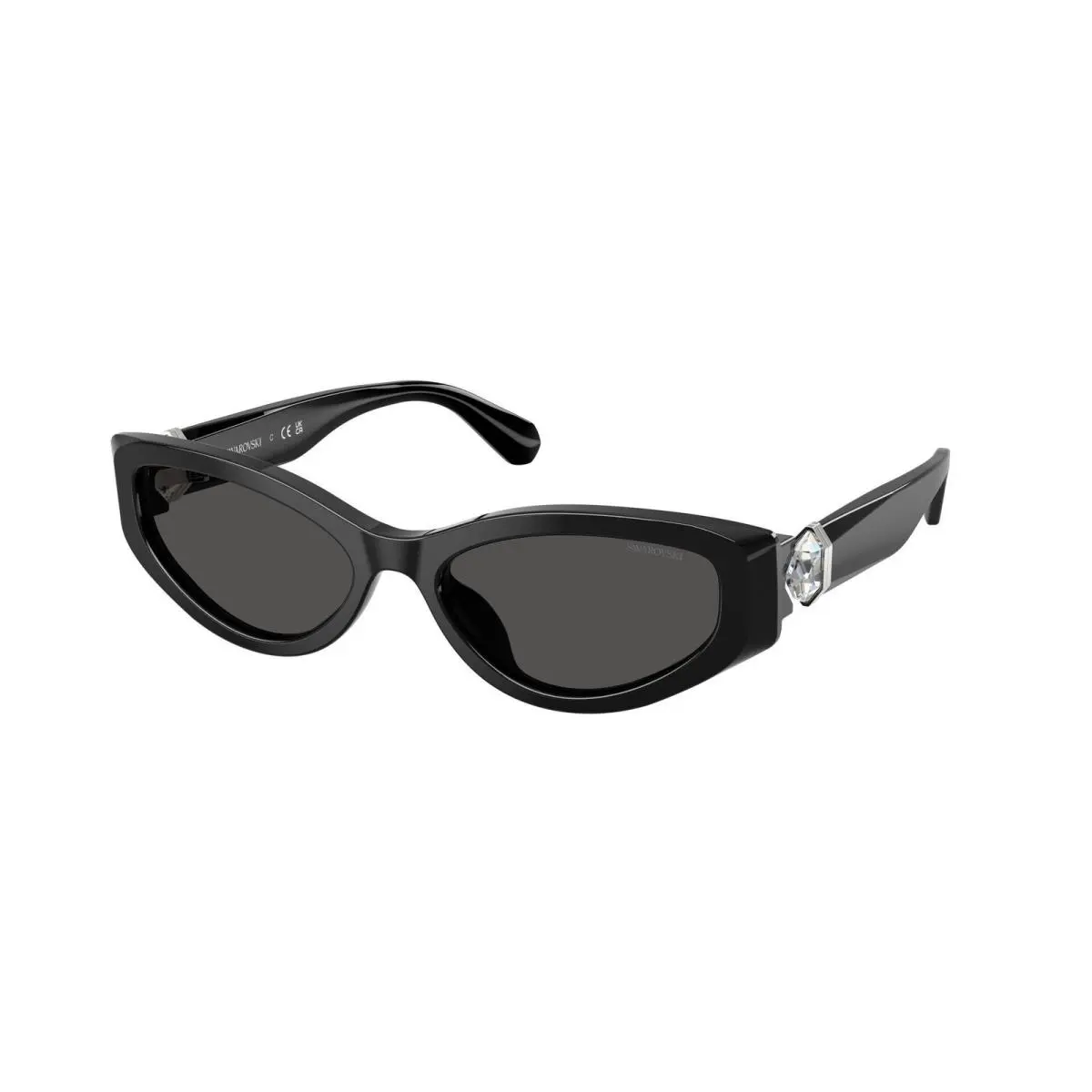 Swarovski SK 6045 U Black / Dark Grey 100187 Size 55 Sunglasses