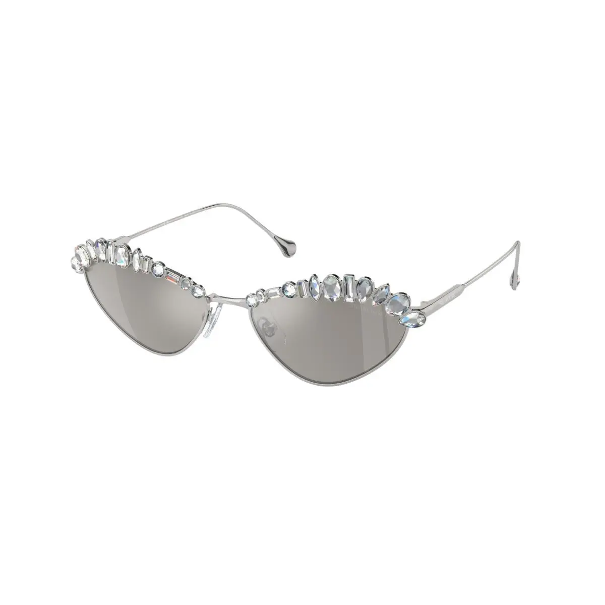 SK 7009 Silver Light Grey Mirror Silve 40016G Size 55 Sunglasses by Swarovski
