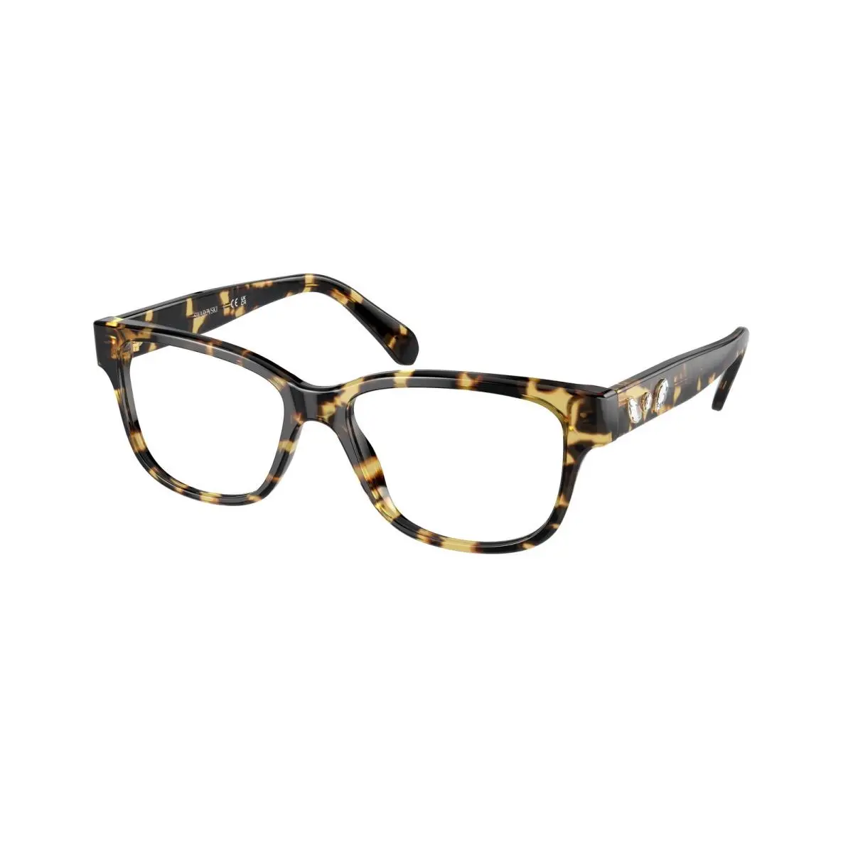 SK 2007 Havana Clear 1009 Size 54 Eyeglasses by Swarovski