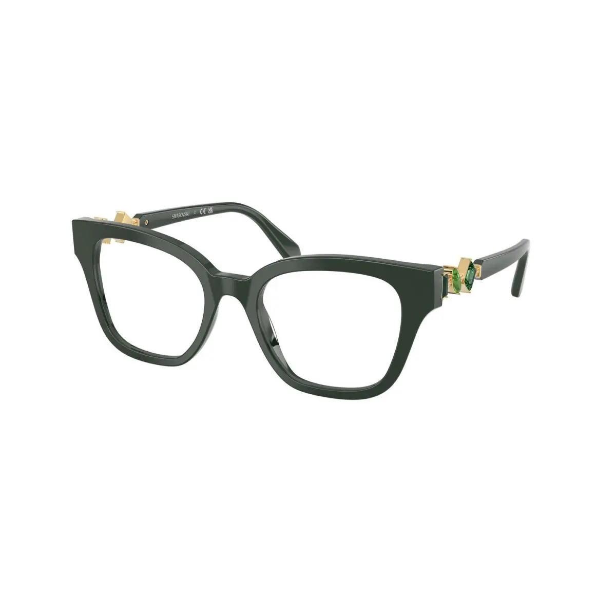 SK 2048 Dark Green Demo Lens 1026 Size 52 Eyeglasses by Swarovski