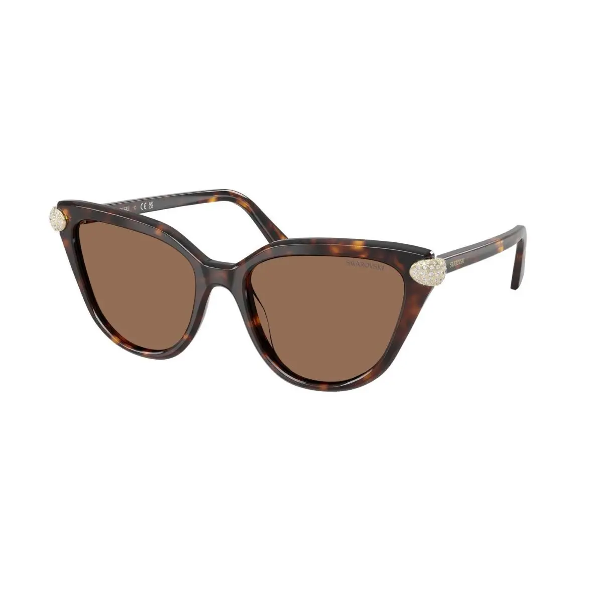 Swarovski SK 6039 Havana / Dark Brown 100273 Size 56 Sunglasses