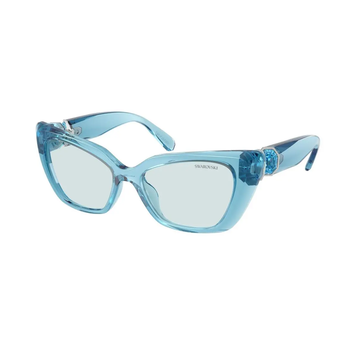 Swarovski SK 6047 Transparent Light Blue / Photo Azure 107872 Size 54 Sunglasses