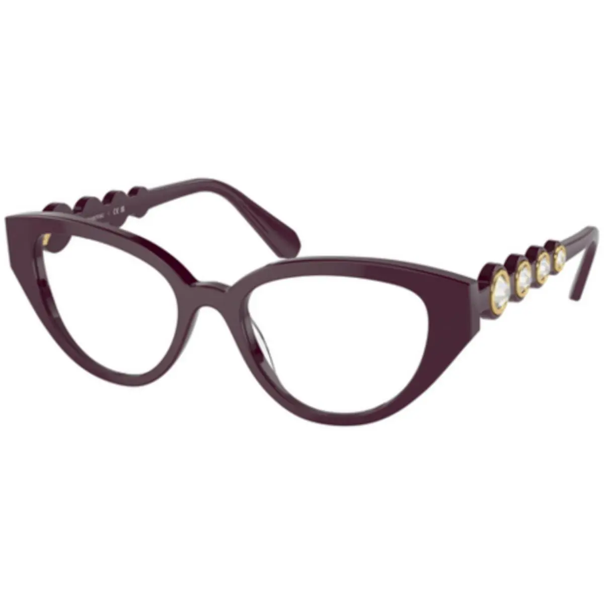 SK 2024 Burgundy Demo Lens 1044 Size 50 Eyeglasses by Swarovski