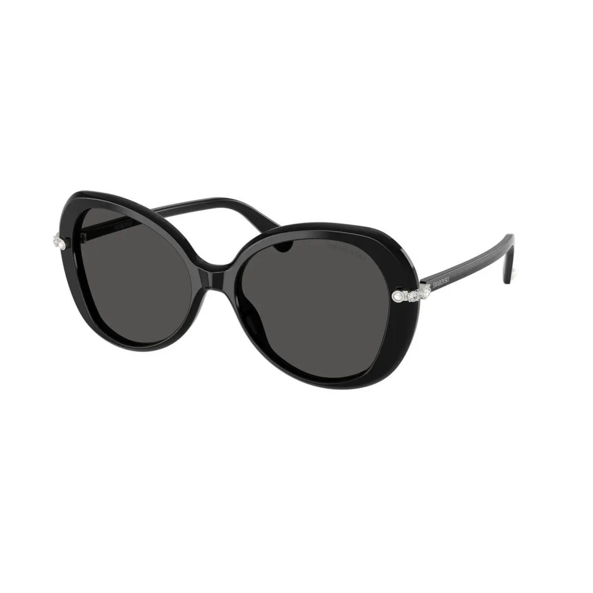 Swarovski SK 6059 F Black / Dark Grey 103887 Size 55 Sunglasses