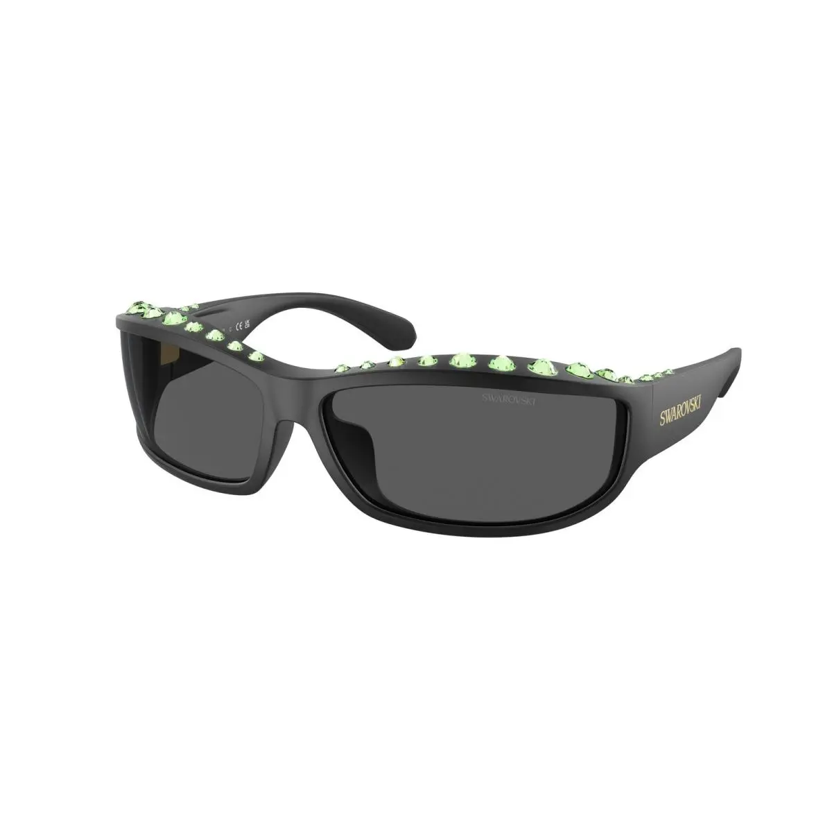 Swarovski SK 6009 Matte Black Dark Grey 102087 Size 73 Sunglasses