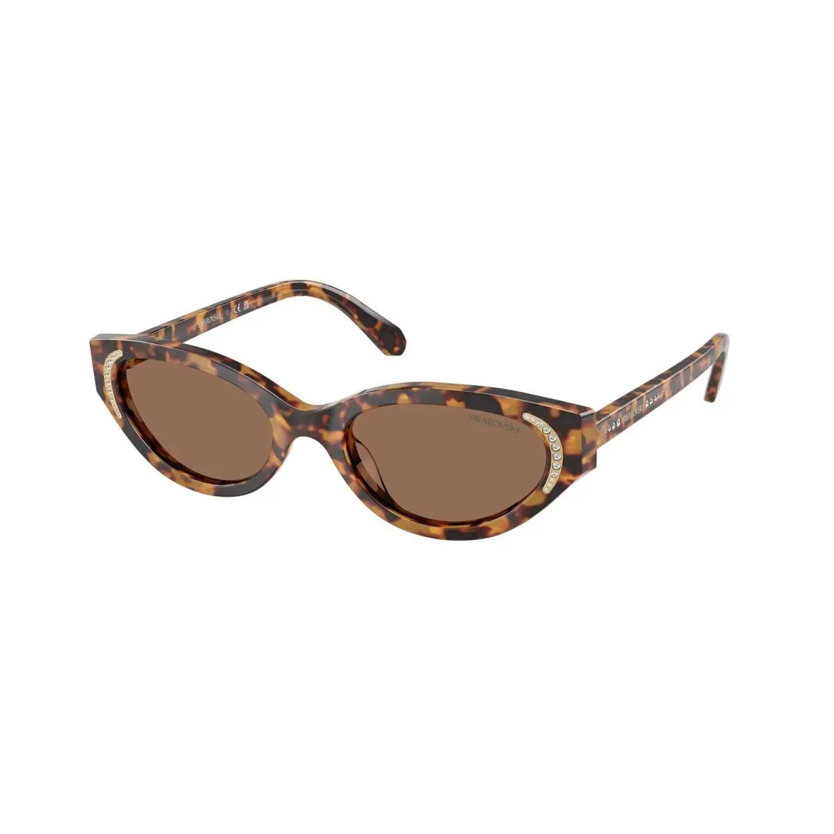 Swarovski SK 6030 F Havana Medio / Dark Brown 104073 Size 53 Sunglasses