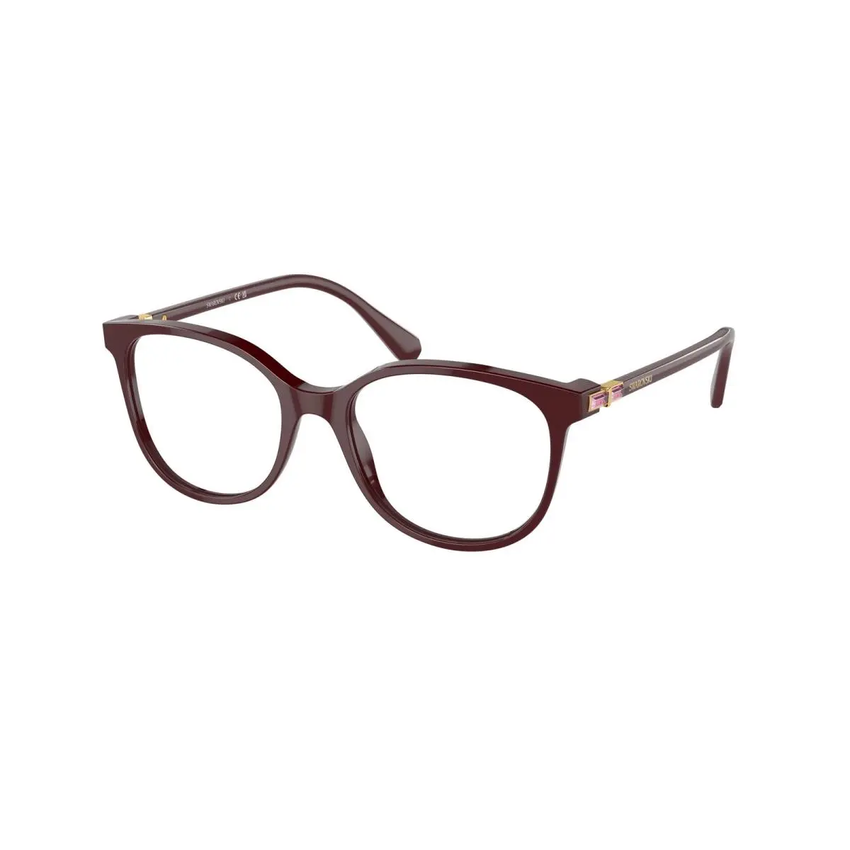 SK 2002 Solid Burgundy 1008 Size 51 Eyeglasses by Swarovski