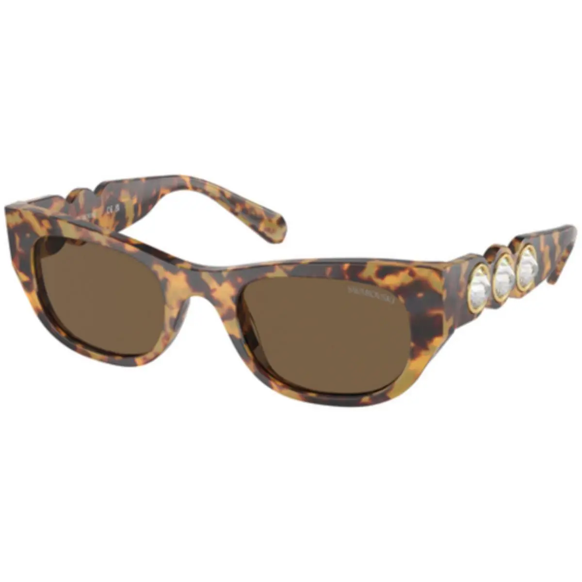 SK 6022 Medium Havana / Dark Brown 104073 Size 51 Sunglasses by Swarovski