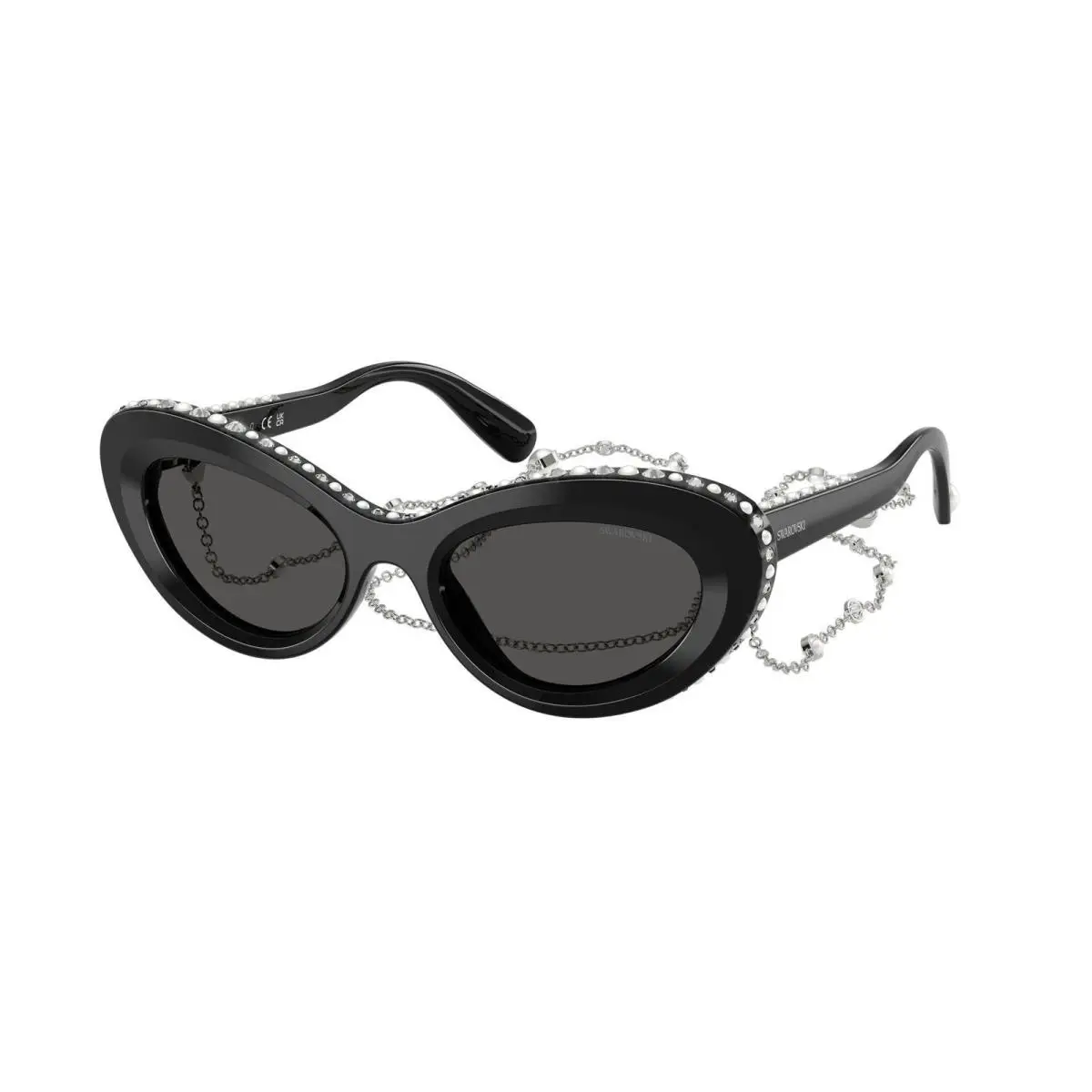 Swarovski SK 6061 U Black / Dark Grey 110687 Size 51 Sunglasses