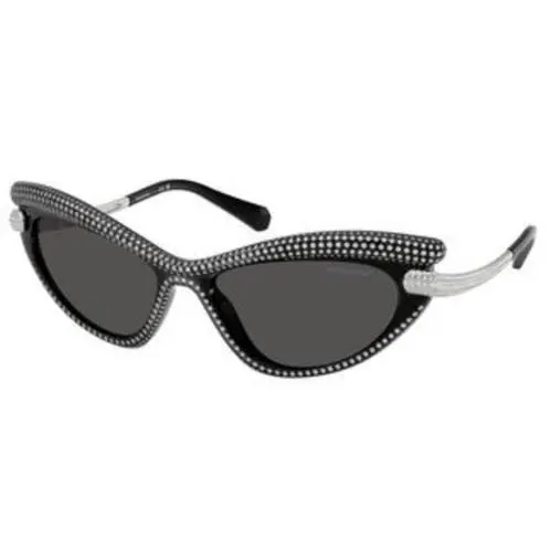 SK 6038 Black / Dark Grey Polyamide Standard 100187 Size 56 Sunglasses by Swarovski