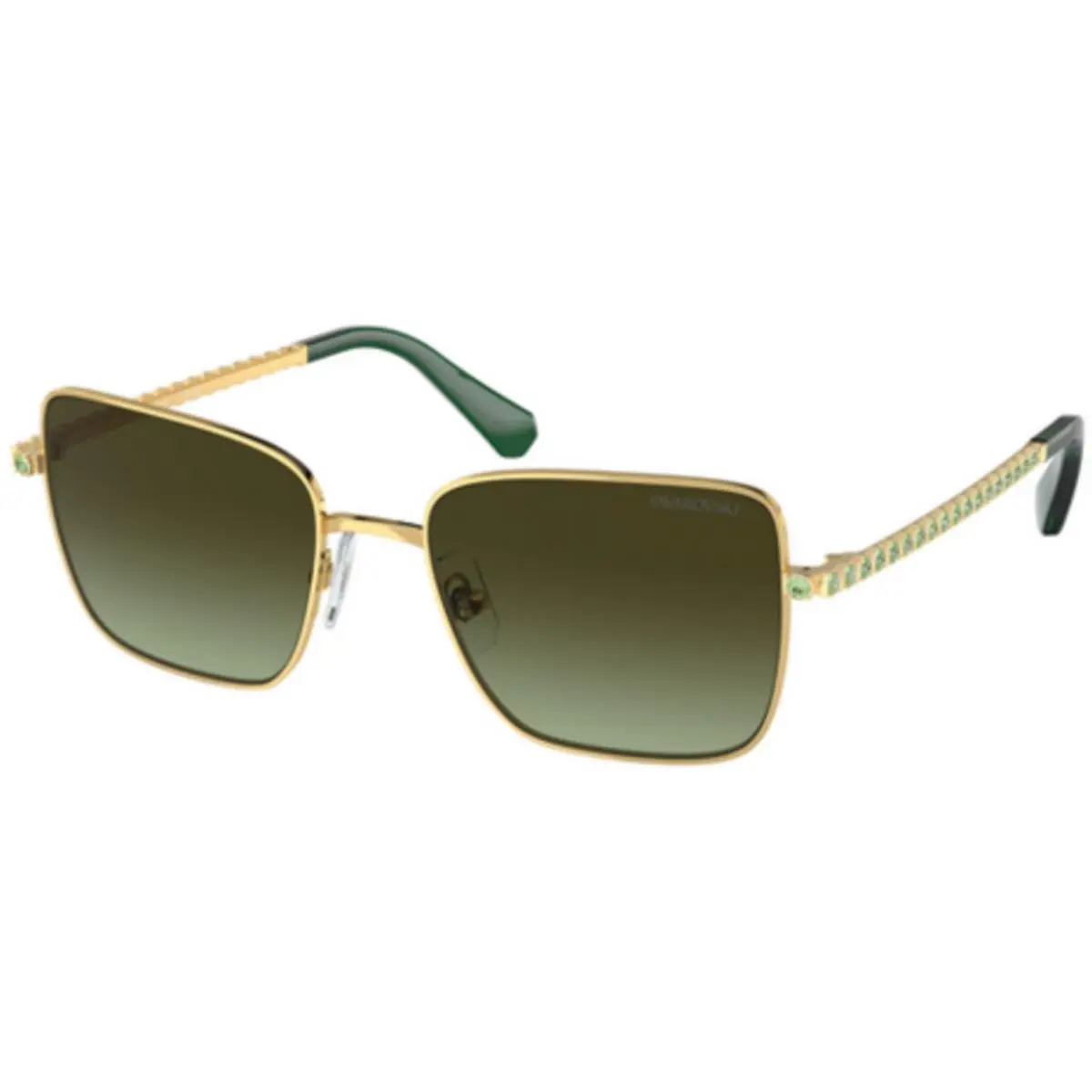 Swarovski SK 7015 Gold Green Gradient Brown 4004E8 Size 56 Sunglasses