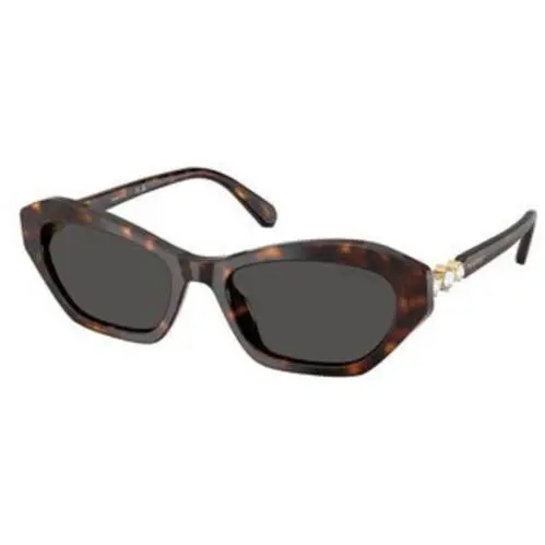 Swarovski SK 6048 Havana / Dark Grey 100287 Size 54 Sunglasses