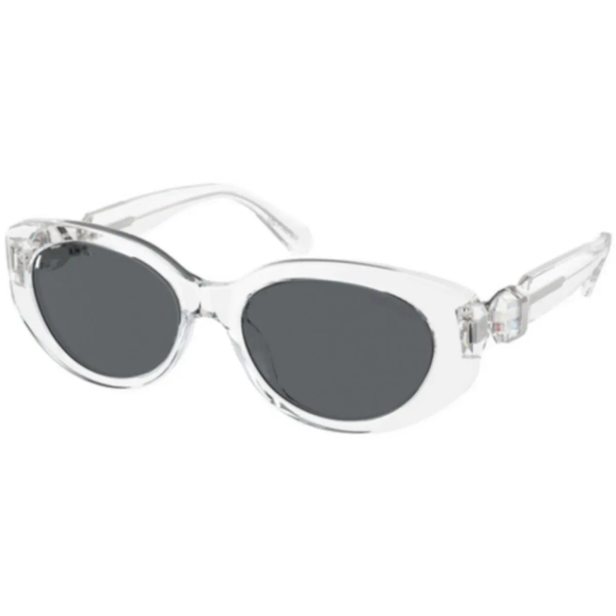 Swarovski SK 6002 Trasparent Crystal / Dark Grey 102787 Size 53 Sunglasses