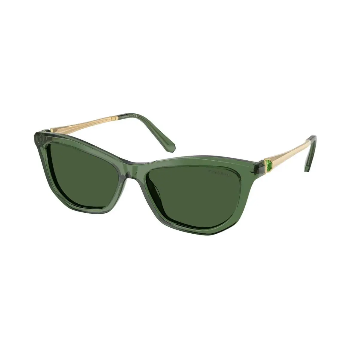 Swarovski SK 6057 Transparent Green / Dark 108571 Size 56 Sunglasses