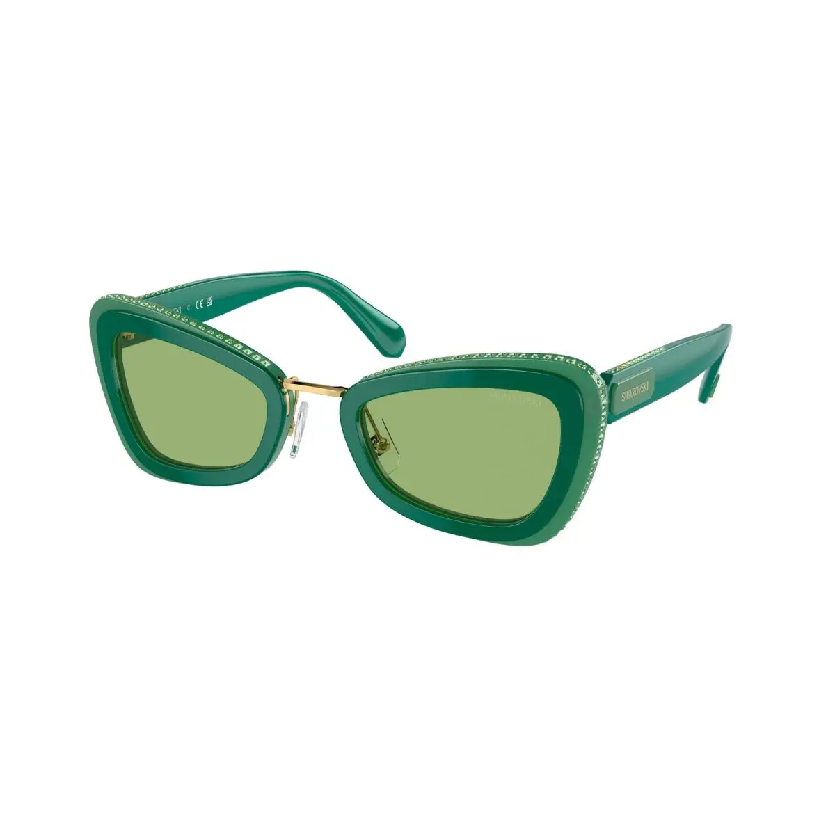 Swarovski SK 6012 Green Dark 1014/2 Size 52 Sunglasses