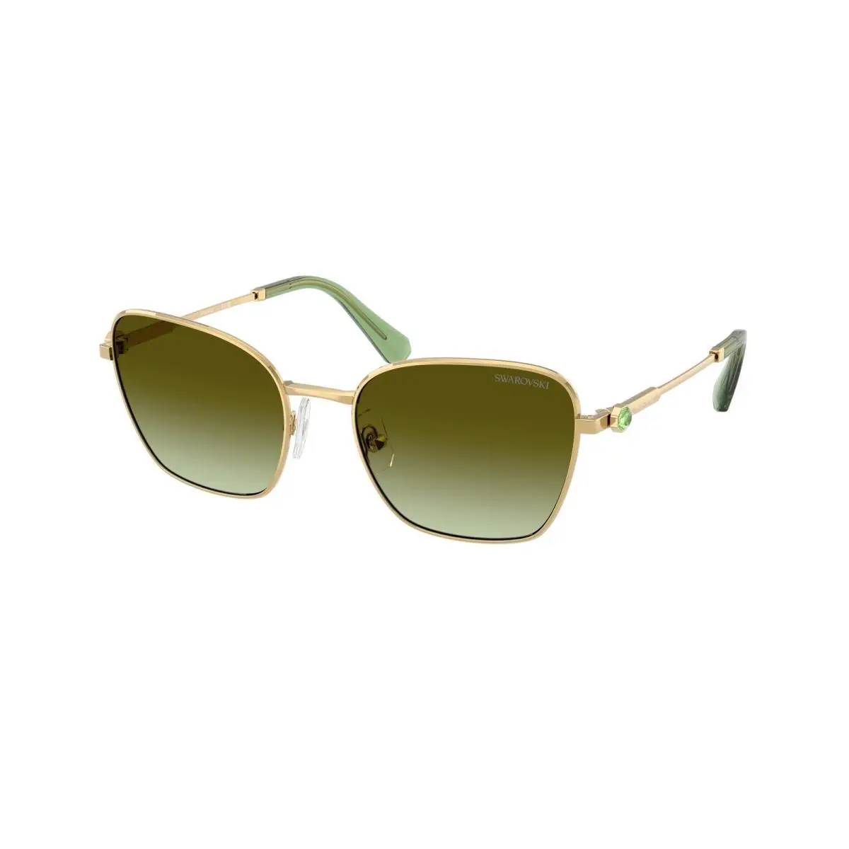 Swarovski SK 7029 Gold / Green Gradient Brown 4004E8 Size 58 Sunglasses