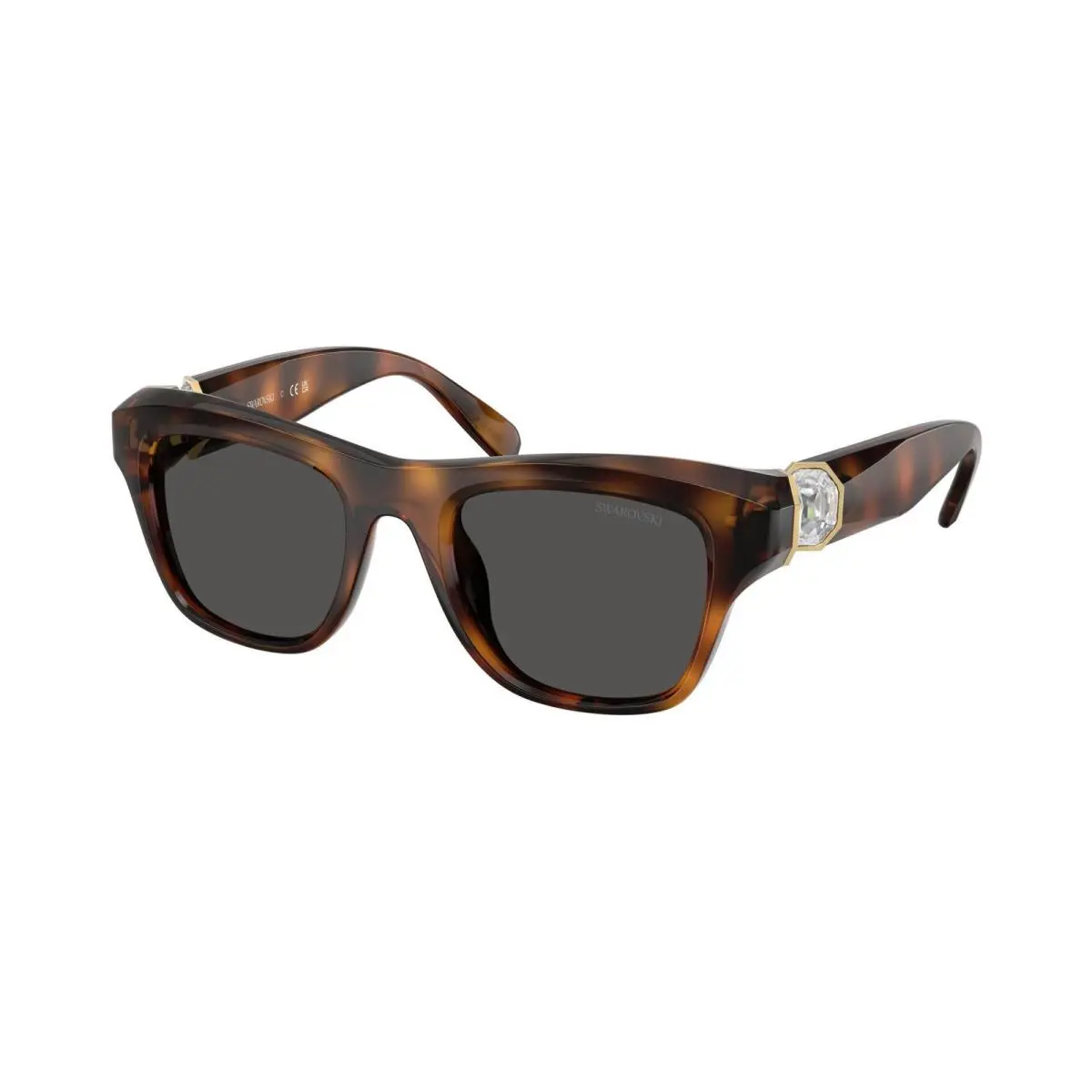 Swarovski SK 6056 U Havana / Dark Grey 100287 Size 50 Sunglasses