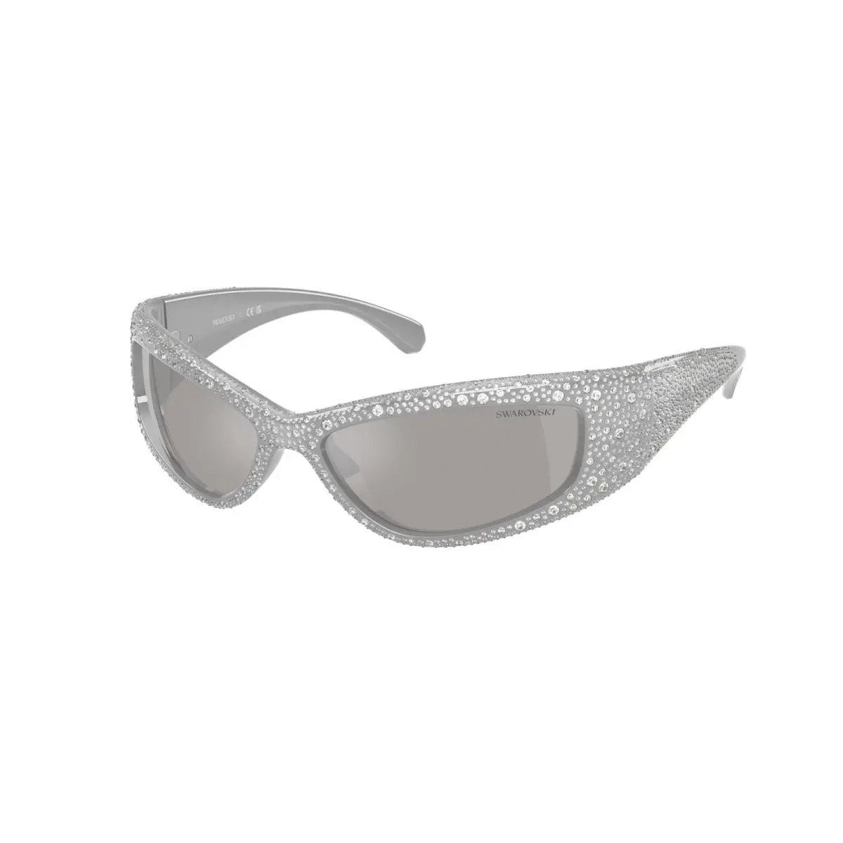 Swarovski SK 6027 Light Grey / Silver Mirror 10596G Size 60 Sunglasses