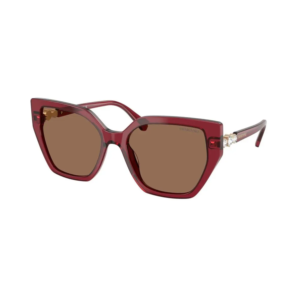 Swarovski SK 6016 Transaprent Burgundy / Dark Brown 105573 Size 56 Sunglasses