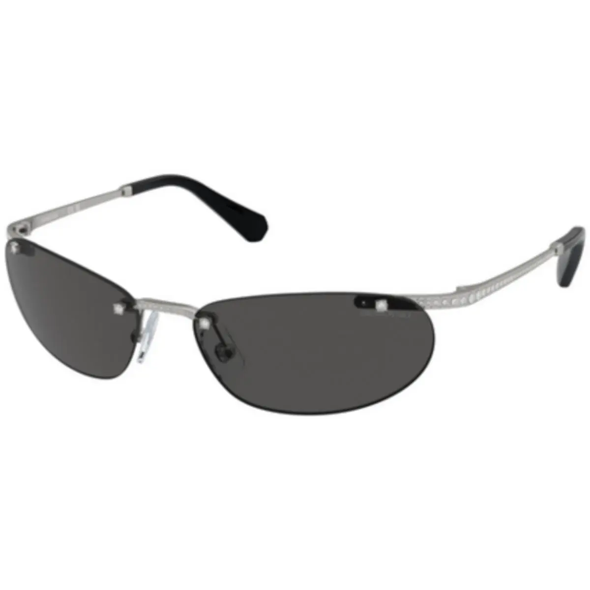 SK 7019 Matte Silver Dark Grey 400187 Size 59 Sunglasses by Swarovski